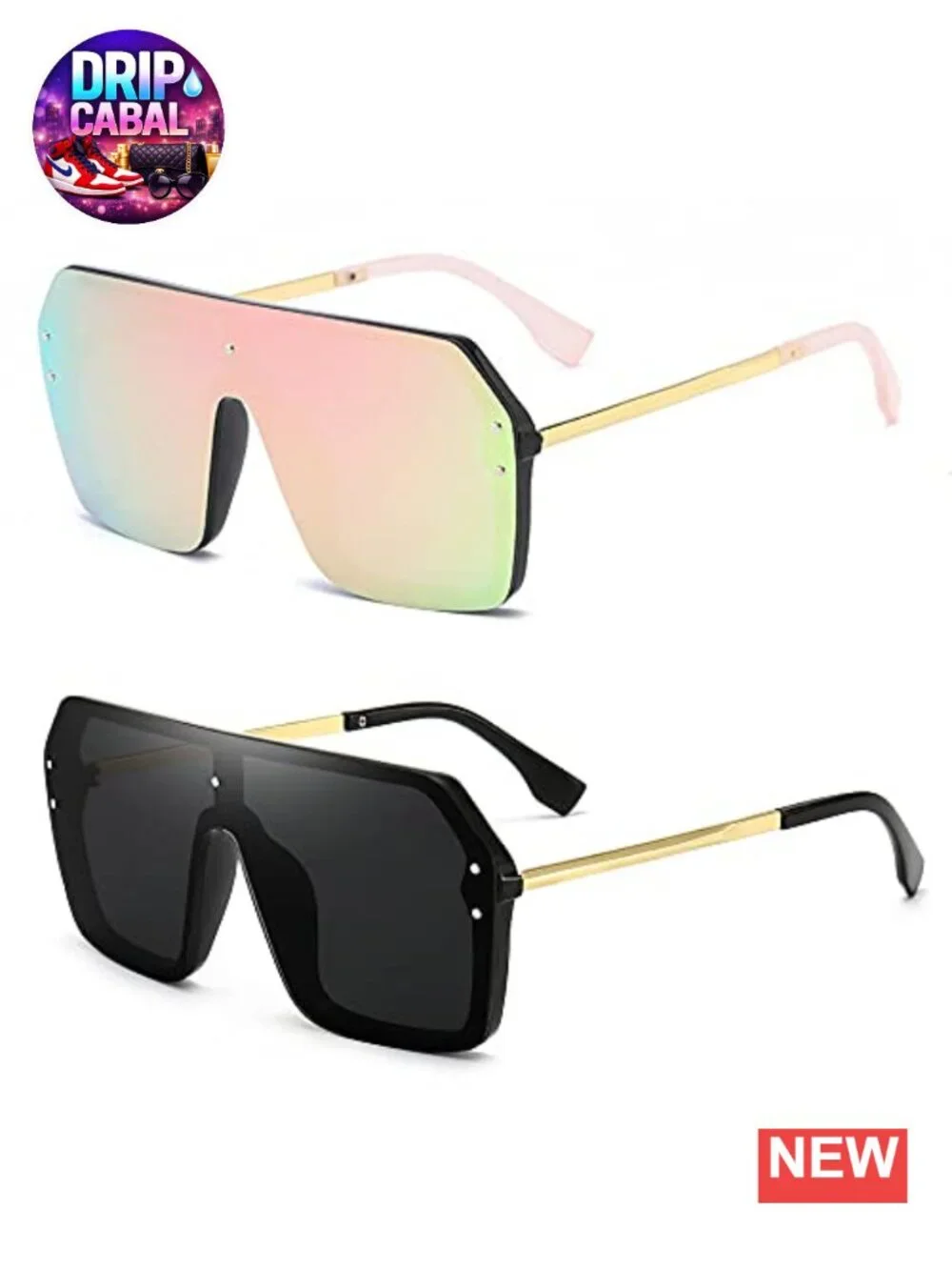 Oversized One Piece Sunglasses for Women Trendy UV400 Protection Shield Style